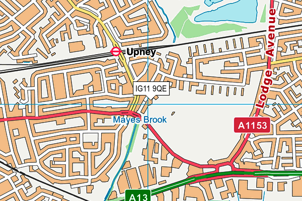 IG11 9QE map - OS VectorMap District (Ordnance Survey) IG11 9QE map - OS VectorMap District (Ordnance Survey)