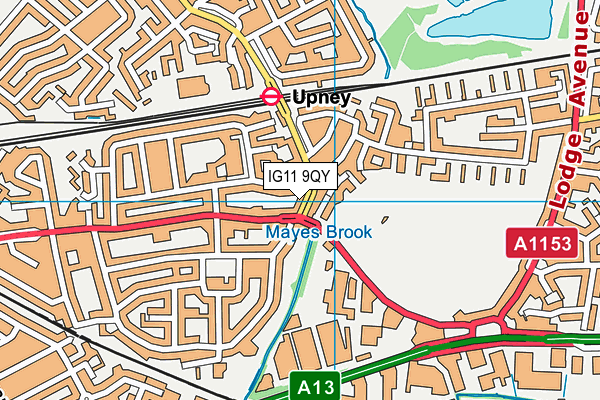 IG11 9QY map - OS VectorMap District (Ordnance Survey) IG11 9QY map - OS VectorMap District (Ordnance Survey)