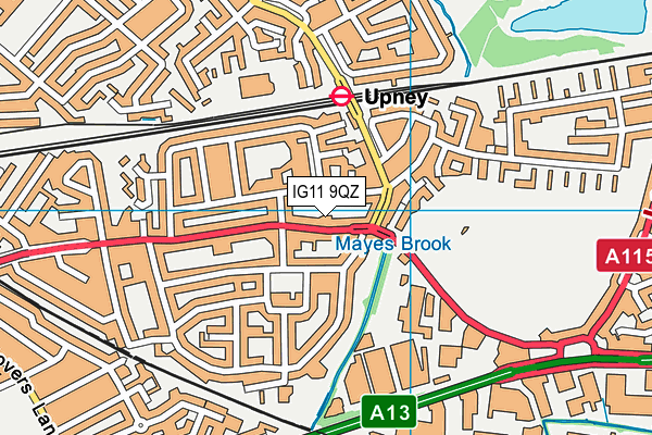 IG11 9QZ map - OS VectorMap District (Ordnance Survey) IG11 9QZ map - OS VectorMap District (Ordnance Survey)