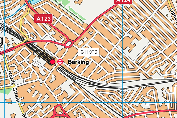 IG11 9TD map - OS VectorMap District (Ordnance Survey) IG11 9TD map - OS VectorMap District (Ordnance Survey)