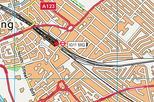 IG11 9XQ map - OS VectorMap District (Ordnance Survey)