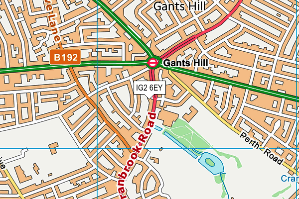IG2 6EY map - OS VectorMap District (Ordnance Survey) IG2 6EY map - OS VectorMap District (Ordnance Survey)