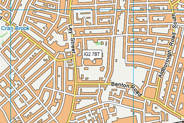 IG2 7BT map - OS VectorMap District (Ordnance Survey) IG2 7BT map - OS VectorMap District (Ordnance Survey)