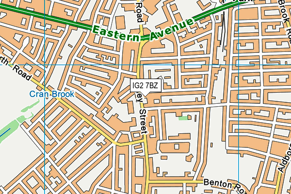 IG2 7BZ map - OS VectorMap District (Ordnance Survey) IG2 7BZ map - OS VectorMap District (Ordnance Survey)