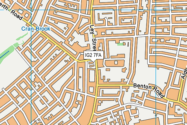 IG2 7FA map - OS VectorMap District (Ordnance Survey) IG2 7FA map - OS VectorMap District (Ordnance Survey)