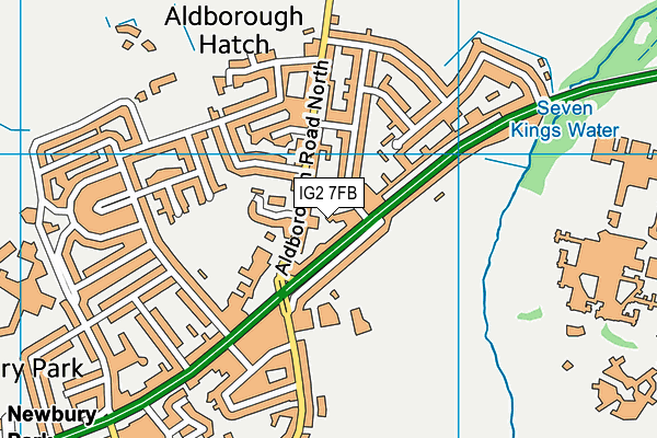 IG2 7FB map - OS VectorMap District (Ordnance Survey) IG2 7FB map - OS VectorMap District (Ordnance Survey)