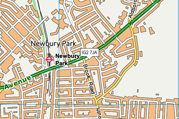 IG2 7JA map - OS VectorMap District (Ordnance Survey) IG2 7JA map - OS VectorMap District (Ordnance Survey)