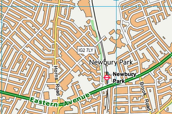 IG2 7LY map - OS VectorMap District (Ordnance Survey) IG2 7LY map - OS VectorMap District (Ordnance Survey)