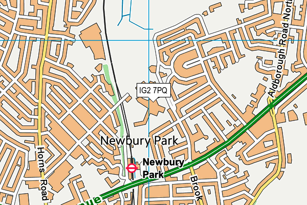 IG2 7PQ map - OS VectorMap District (Ordnance Survey) IG2 7PQ map - OS VectorMap District (Ordnance Survey)