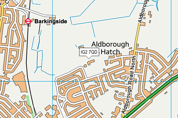 IG2 7QD map - OS VectorMap District (Ordnance Survey) IG2 7QD map - OS VectorMap District (Ordnance Survey)