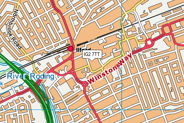 IG2 7TT map - OS VectorMap District (Ordnance Survey) IG2 7TT map - OS VectorMap District (Ordnance Survey)