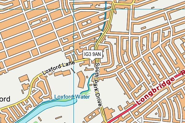IG3 9AN map - OS VectorMap District (Ordnance Survey) IG3 9AN map - OS VectorMap District (Ordnance Survey)