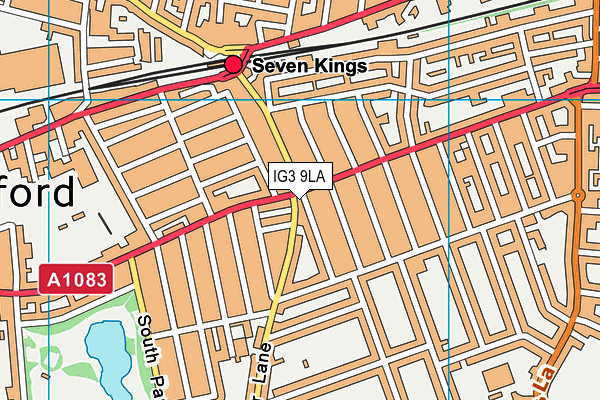 IG3 9LA map - OS VectorMap District (Ordnance Survey) IG3 9LA map - OS VectorMap District (Ordnance Survey)