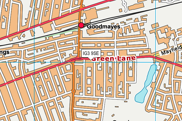 IG3 9SE map - OS VectorMap District (Ordnance Survey) IG3 9SE map - OS VectorMap District (Ordnance Survey)