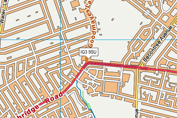 IG3 9SU map - OS VectorMap District (Ordnance Survey) IG3 9SU map - OS VectorMap District (Ordnance Survey)
