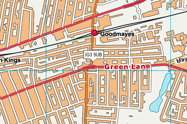 IG3 9UB map - OS VectorMap District (Ordnance Survey) IG3 9UB map - OS VectorMap District (Ordnance Survey)