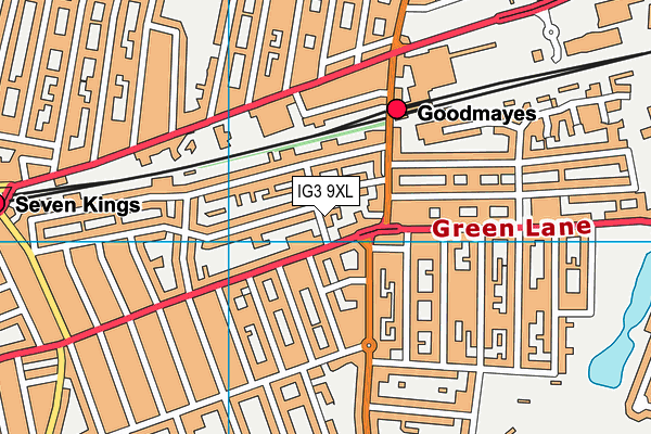 IG3 9XL map - OS VectorMap District (Ordnance Survey) IG3 9XL map - OS VectorMap District (Ordnance Survey)