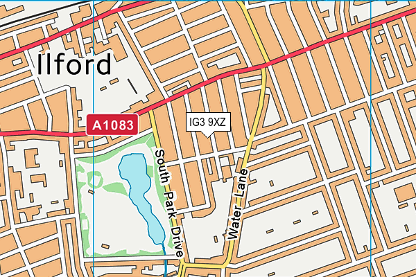 IG3 9XZ map - OS VectorMap District (Ordnance Survey) IG3 9XZ map - OS VectorMap District (Ordnance Survey)