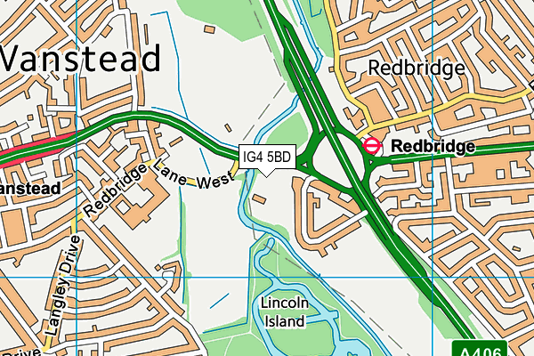 IG4 5BD map - OS VectorMap District (Ordnance Survey) IG4 5BD map - OS VectorMap District (Ordnance Survey)