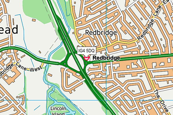 IG4 5DQ map - OS VectorMap District (Ordnance Survey) IG4 5DQ map - OS VectorMap District (Ordnance Survey)