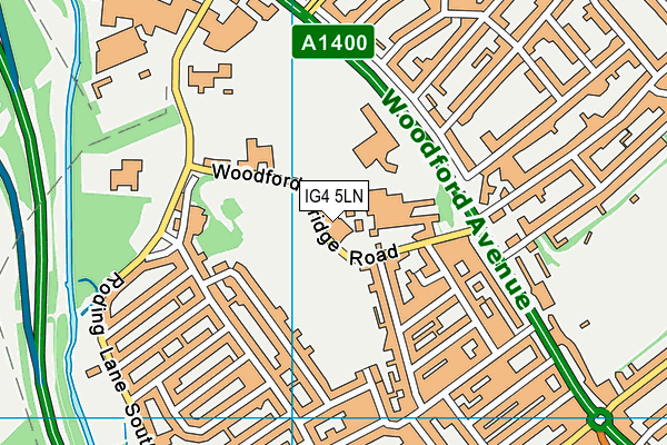 IG4 5LN map - OS VectorMap District (Ordnance Survey) IG4 5LN map - OS VectorMap District (Ordnance Survey)