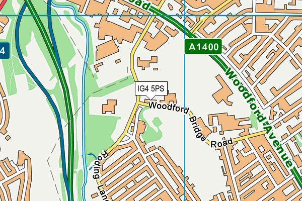 IG4 5PS map - OS VectorMap District (Ordnance Survey) IG4 5PS map - OS VectorMap District (Ordnance Survey)