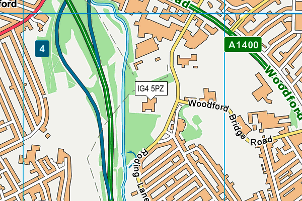 IG4 5PZ map - OS VectorMap District (Ordnance Survey) IG4 5PZ map - OS VectorMap District (Ordnance Survey)