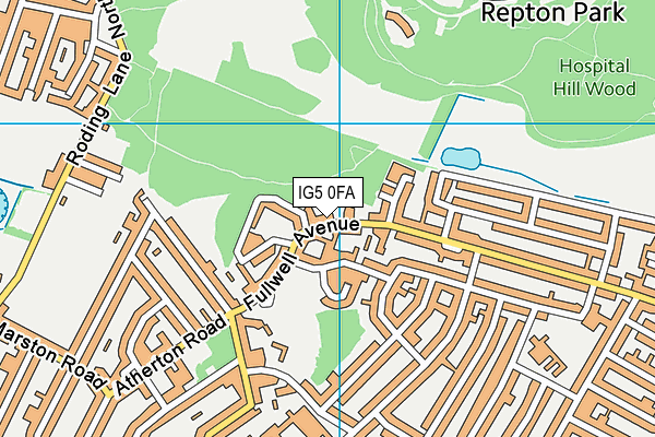 IG5 0FA map - OS VectorMap District (Ordnance Survey) IG5 0FA map - OS VectorMap District (Ordnance Survey)