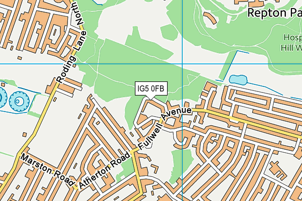 IG5 0FB map - OS VectorMap District (Ordnance Survey) IG5 0FB map - OS VectorMap District (Ordnance Survey)