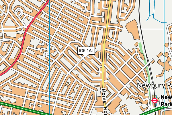 IG6 1AJ map - OS VectorMap District (Ordnance Survey) IG6 1AJ map - OS VectorMap District (Ordnance Survey)