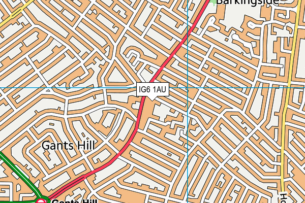 IG6 1AU map - OS VectorMap District (Ordnance Survey) IG6 1AU map - OS VectorMap District (Ordnance Survey)