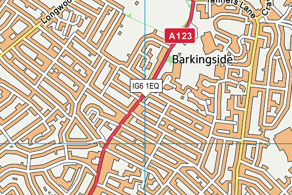 IG6 1EQ map - OS VectorMap District (Ordnance Survey) IG6 1EQ map - OS VectorMap District (Ordnance Survey)