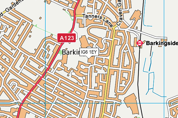 IG6 1EY map - OS VectorMap District (Ordnance Survey) IG6 1EY map - OS VectorMap District (Ordnance Survey)