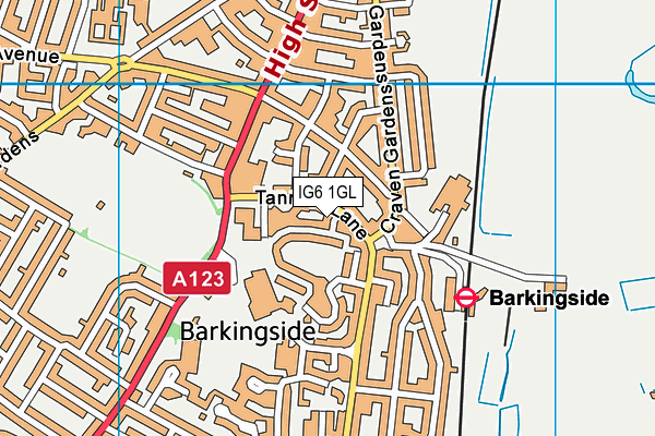 IG6 1GL map - OS VectorMap District (Ordnance Survey) IG6 1GL map - OS VectorMap District (Ordnance Survey)