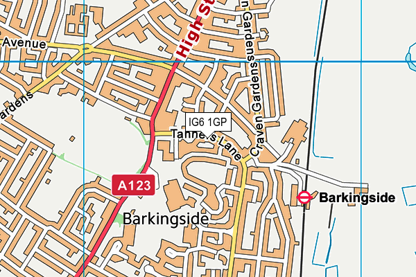 IG6 1GP map - OS VectorMap District (Ordnance Survey) IG6 1GP map - OS VectorMap District (Ordnance Survey)