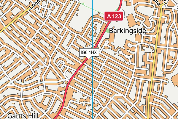 IG6 1HX map - OS VectorMap District (Ordnance Survey) IG6 1HX map - OS VectorMap District (Ordnance Survey)
