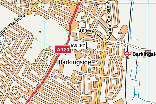 IG6 1HZ map - OS VectorMap District (Ordnance Survey) IG6 1HZ map - OS VectorMap District (Ordnance Survey)