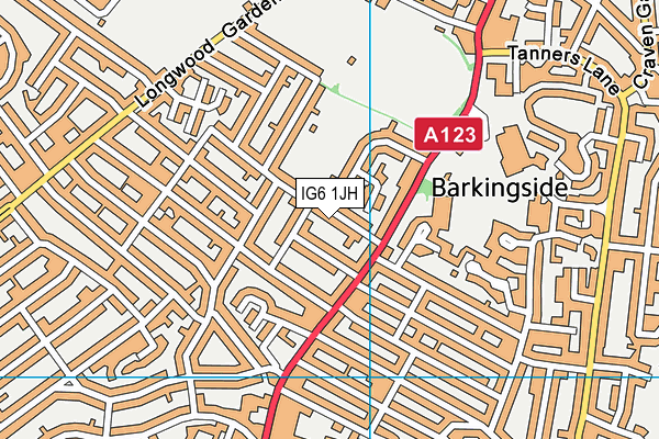 IG6 1JH map - OS VectorMap District (Ordnance Survey) IG6 1JH map - OS VectorMap District (Ordnance Survey)