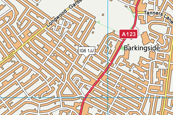 IG6 1JJ map - OS VectorMap District (Ordnance Survey) IG6 1JJ map - OS VectorMap District (Ordnance Survey)