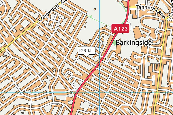 IG6 1JL map - OS VectorMap District (Ordnance Survey) IG6 1JL map - OS VectorMap District (Ordnance Survey)