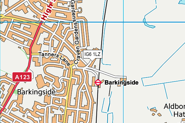 IG6 1LZ map - OS VectorMap District (Ordnance Survey) IG6 1LZ map - OS VectorMap District (Ordnance Survey)