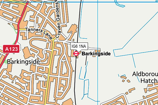 IG6 1NA map - OS VectorMap District (Ordnance Survey) IG6 1NA map - OS VectorMap District (Ordnance Survey)
