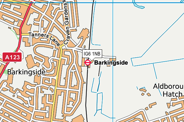 IG6 1NB map - OS VectorMap District (Ordnance Survey) IG6 1NB map - OS VectorMap District (Ordnance Survey)