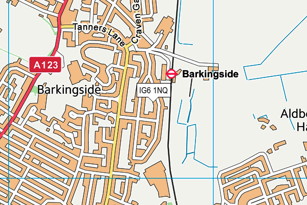 IG6 1NQ map - OS VectorMap District (Ordnance Survey)