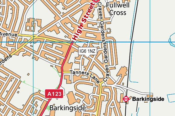 IG6 1NZ map - OS VectorMap District (Ordnance Survey) IG6 1NZ map - OS VectorMap District (Ordnance Survey)