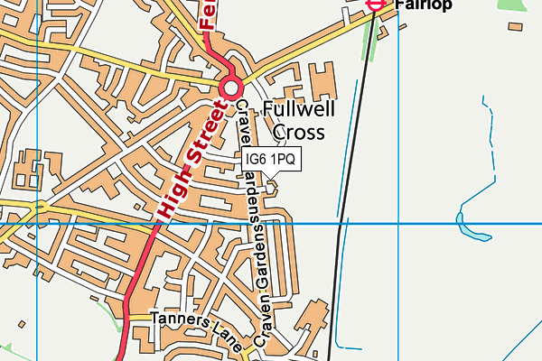 IG6 1PQ map - OS VectorMap District (Ordnance Survey) IG6 1PQ map - OS VectorMap District (Ordnance Survey)