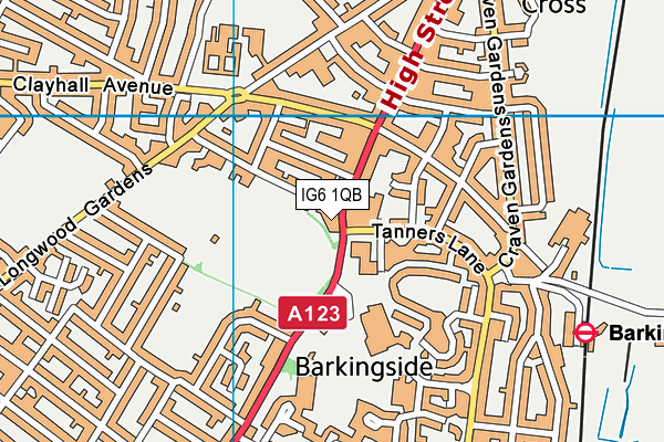IG6 1QB map - OS VectorMap District (Ordnance Survey) IG6 1QB map - OS VectorMap District (Ordnance Survey)