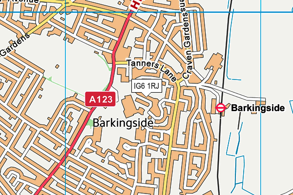 IG6 1RJ map - OS VectorMap District (Ordnance Survey) IG6 1RJ map - OS VectorMap District (Ordnance Survey)