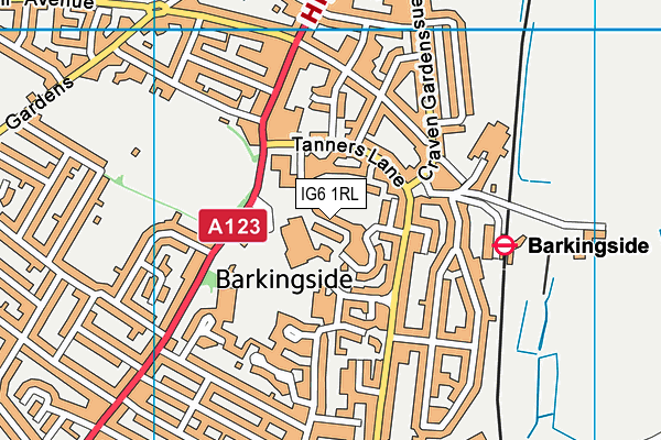 IG6 1RL map - OS VectorMap District (Ordnance Survey) IG6 1RL map - OS VectorMap District (Ordnance Survey)