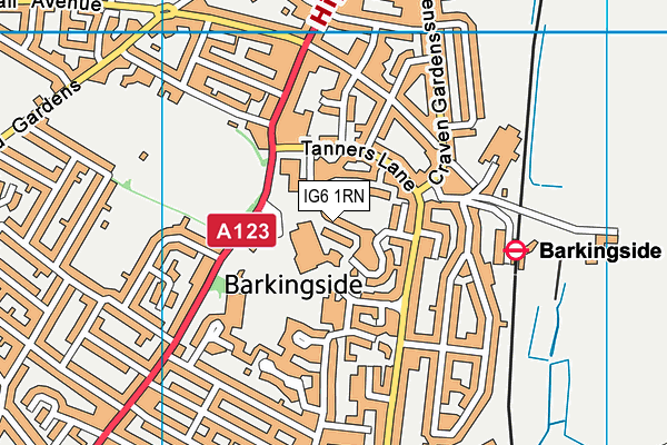 IG6 1RN map - OS VectorMap District (Ordnance Survey) IG6 1RN map - OS VectorMap District (Ordnance Survey)